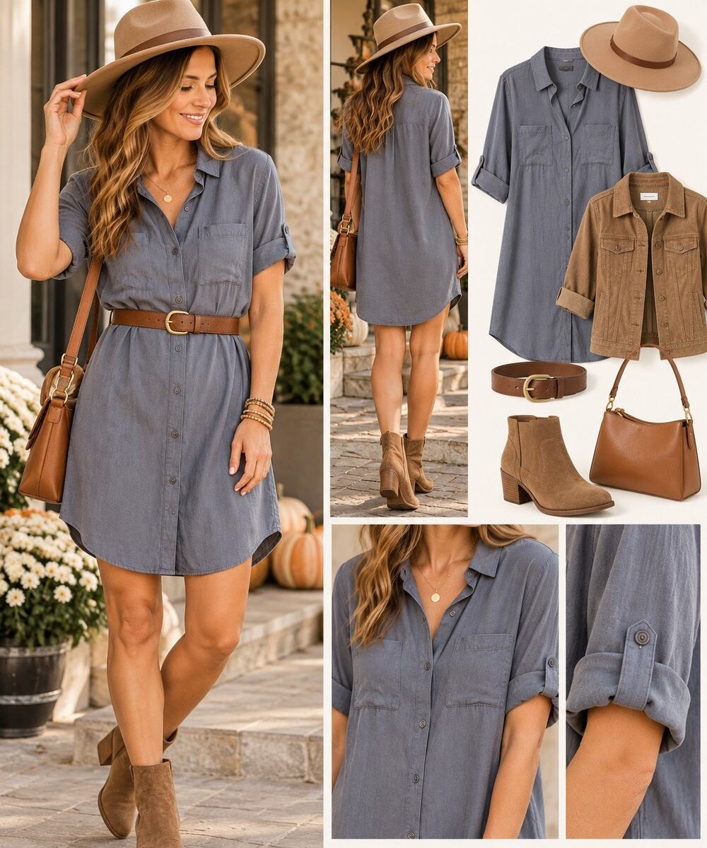 ✨ Anthropologie Cloth & Stone Capsule Transitional Gray Shirt Dress XS